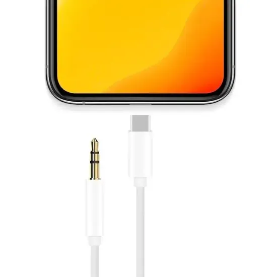 Powerway AC06 TYPE-C TO 3.5mm AUX Kulaklık Jack Çevirici 1 Metre resmi