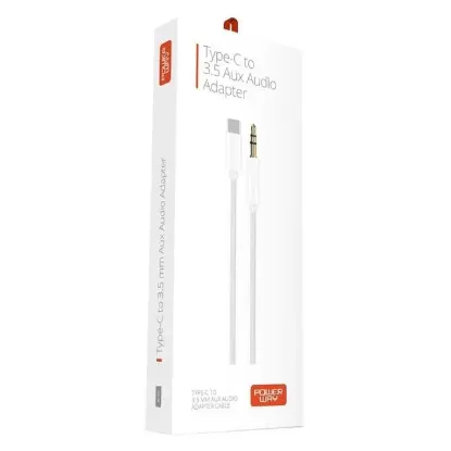 Powerway AC06 TYPE-C TO 3.5mm AUX Kulaklık Jack Çevirici 1 Metre resmi
