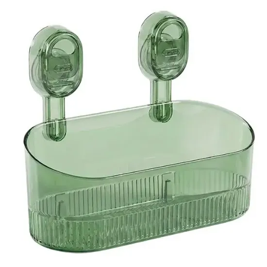 Sunup SN-29266 Vantuzlu Şeffaf Banyo Mutfak Rafı Organizer resmi