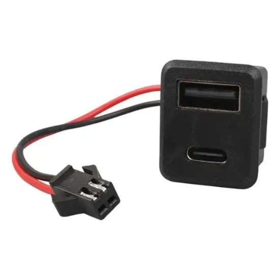 IC-266T-4 Pano Tip Kare Type-C + USB Şarj Soketi Bağlantı Modülü resmi