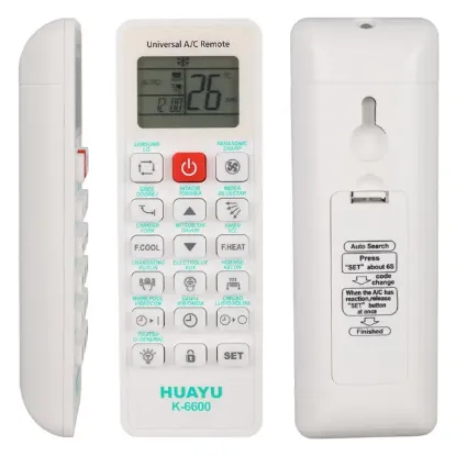 Huayu K-6600 Üniversal Akıllı Klima Kumandası 99% Uyumluluk LCD Ekranlı resmi