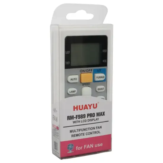 Huayu RM-F989 Pro Max Universal LCD Ekranlı Akıllı Vantilatör Kumandası resmi