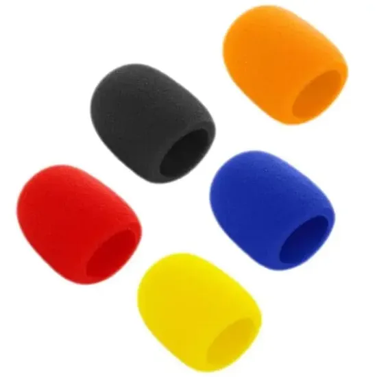 Tenon ZE-7130 5'li Standart 5 Renk El Mikrofon Süngeri (Sarı-Turuncu-Kırmızı-Mavi-Siyah) resmi