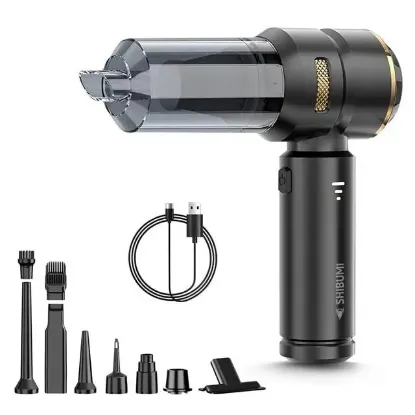 Shibumi Tornada 100 Watt 6000mAh 16000pa Çekiş Gücü 8 Adet Başlıklı Şarjlı Güçlü Üfleme Araç İçi Süpürge resmi