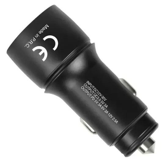 Powerway CC34 30W PD + QC 3.0 Çift Çıkışlı Metal Araç Çakmaklık Hızlı Şarj Aleti Cihazı resmi