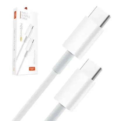 Powerway PD60 TYPE-C TO TYPE-C 60W 1 Metre Hızlı Şarj ve Data Kablosu resmi