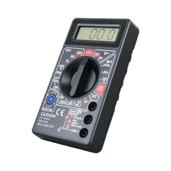 Tenon DT-830D Siyah DC/AC Voltaj Akım Ölçer Dijital Multimetre Ölçü Aleti  resmi