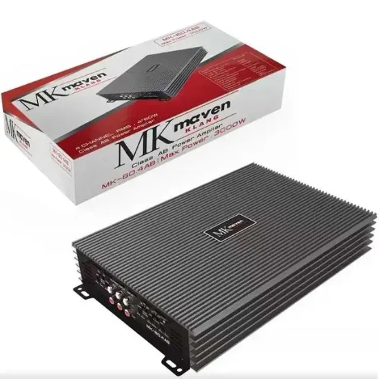MK Maven Klang MK-60.4AB Stereo 4 Kanal MAX 3000W Bridge Destekli Class AB Oto Amfisi (Amplifikatör) resmi