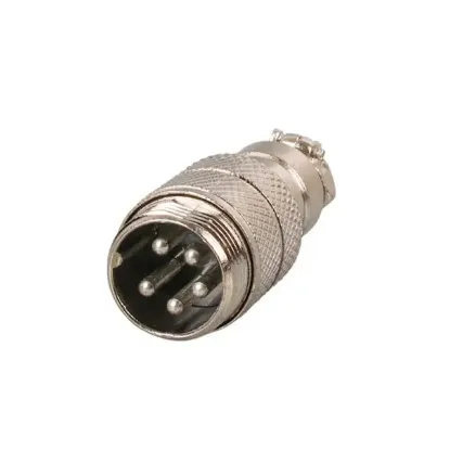 Mayk GX16-5 Pinli Metal Erkek Konnektör (M16 - 16mm) resmi
