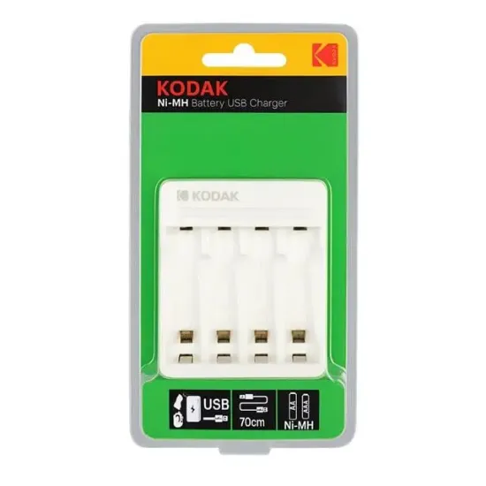 Kodak KD-29490 4'lü AA/AAA Ni-MH Otomatik Hızlı Pil Şarj Cihazı (Type-C) resmi