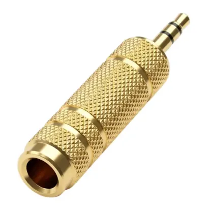 Powermaster PM-29964 3.5 Mm Stereo Erkek-1 Dişi 6.3 Mm Metal Jack (6.3 Mm-3.5Mm Çevirici) resmi