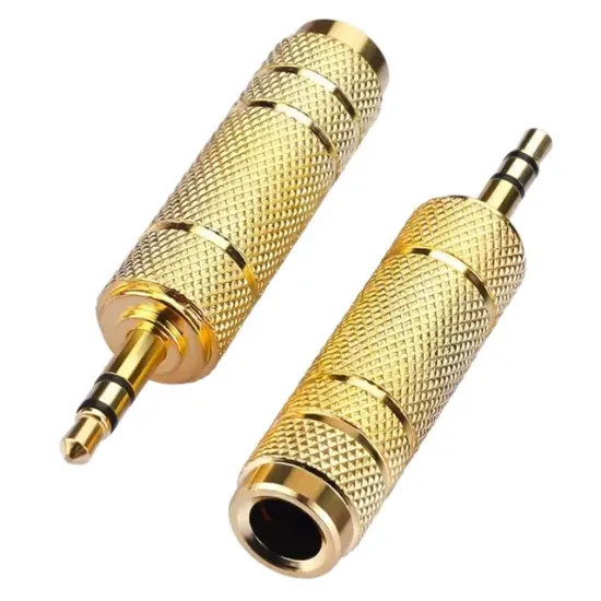 Powermaster PM-29964 3.5 Mm Stereo Erkek-1 Dişi 6.3 Mm Metal Jack (6.3 Mm-3.5Mm Çevirici) resmi