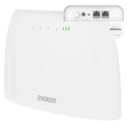 Everest EWR-4G03 4G LTE Wi-Fi Router SIM Kart Girişli 300 Mbps 2.4GHz WAN/LAN Portlu Kablosuz Yönlendirici resmi