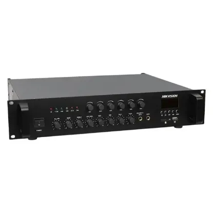 Hikvision DS-QAE0A120G1-VB6 120W 6 Bölgeli Zone Analog Amfi Amplifikatör USB/Bluetooth/AUX/SD Kart/Mik/RCA resmi