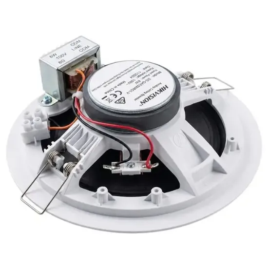 Hikvision DS-QAE0206G1-V 5.25" 6W 8Ohm Analog 100V Trafolu Tavan Gömme Hoparlör Beyaz resmi