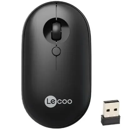 Lenovo Lecoo WS212 1600 DPI 4 Tuşlu Kablosuz Siyah Optik Mouse resmi
