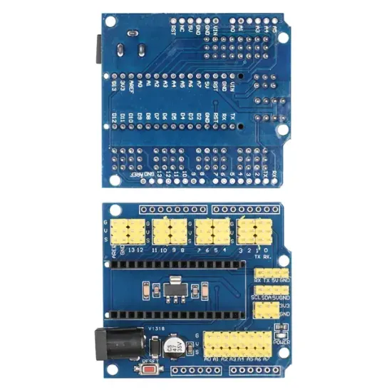 Arduino Uno Sensor Shield V4.0 (Mavi) Genişletme Kartı resmi