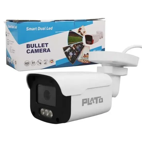 Plato PL-37707 AHD Bullet Güvenlik Kamera 2MP 3 Warm Led Sesli 3.6MM Renkli Gece Görüş (Mikrofonlu) resmi