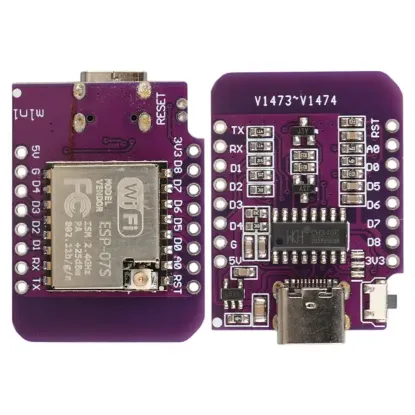 Wemos D1 Mini V4.0 ESP-07S Geliştirme Kartı Type-C Girişli WiFi Mikrokontrolcü Modülü resmi