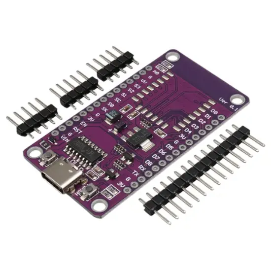 ESP8266 NodeMCU V3 Lolipop Mor Geliştirme Kartı CH340 USB-C Bağlantılı Proje Modülü resmi