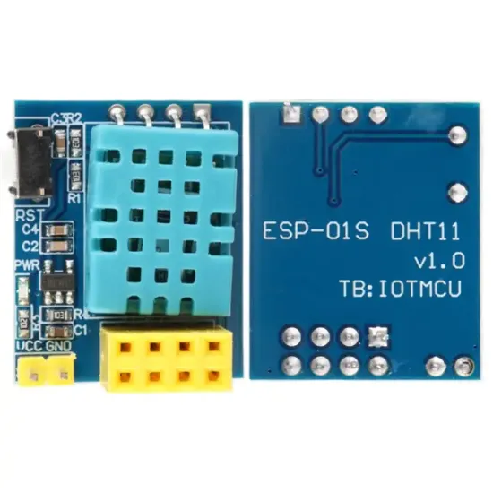 ESP-01S DHT11 Isı ve Nem Sensörü Modülü WiFi Akıllı Ev Otomasyon Kartı v1.0 resmi