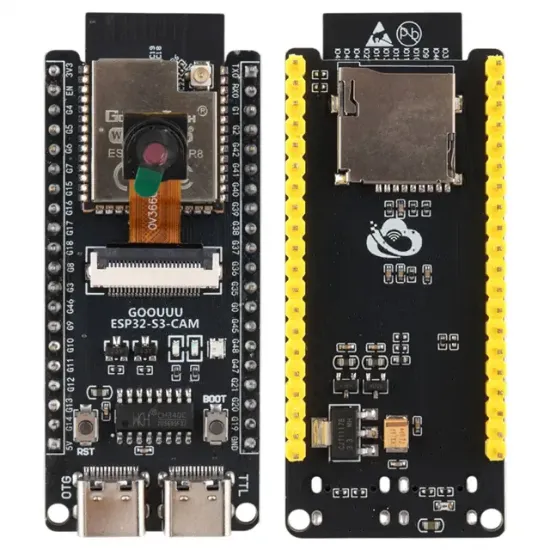 ESP32-S3-WROOM-1 N16R8 İşlemcili Dahili OV3660 Kamera Micro SD Kart Yuvalı Modül Geliştirme Kartı resmi