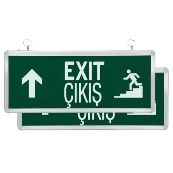 Horoz Robson HL330 3 Watt 160 Lümen Şarjlı Acil Çıkış Yukarı Merdiven EXIT Levhası Özellikleri (2'li Paket) resmi