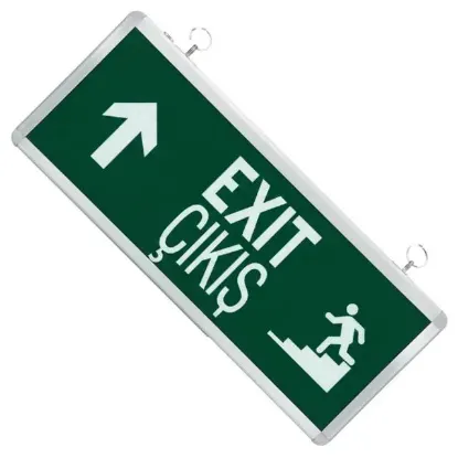 Horoz Robson HL330 3 Watt 160 Lümen Şarjlı Acil Çıkış Yukarı Merdiven EXIT Levhası Özellikleri (2'li Paket) resmi