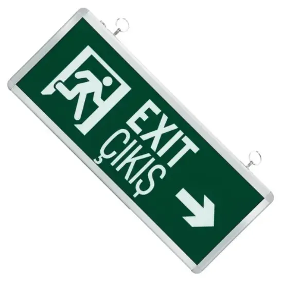 Horoz Robson HL330L 3 Watt 160 Lümen Şarjlı Acil Çıkış Sağ Sol EXIT Levhası Özellikleri (2'li Paket) resmi