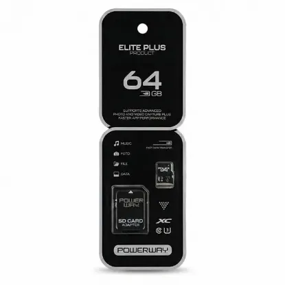 Powerway Elite Plus 64 GB Micro SD Hafıza Kartı resmi
