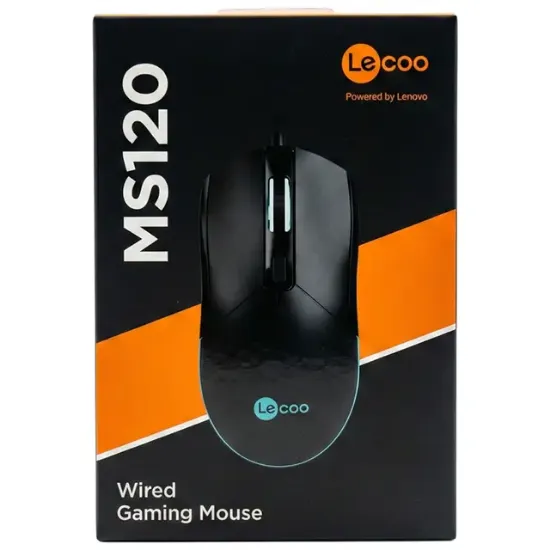 Lenovo Lecoo MS120 2400 DPI RGB Aydınlatmalı Kablolu Gaming Mouse resmi