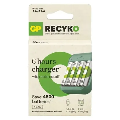 GP ReCyko B423 USB Pil Şarj Cihazı Seti -  4 Adet AA 2700mAh Yüksek Kapasiteli Şarjlı Pil Dahil resmi