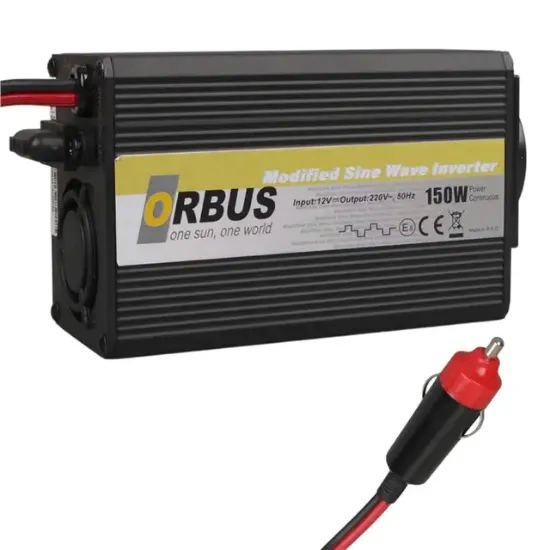 Orbus MS150W 150W 12V DC - 220V AC Modifiye Sinüs Araç Çakmaklık İnverteri resmi