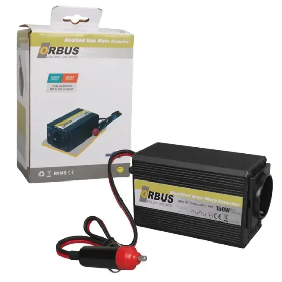 Orbus MS150W 150W 12V DC - 220V AC Modifiye Sinüs Araç Çakmaklık İnverteri resmi