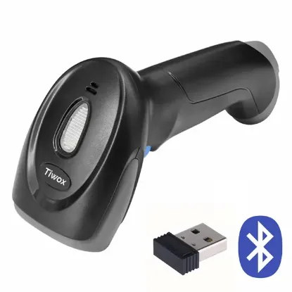 Tiwox VSK-227 Bluetooth Kablosuz 2.4G USB 1D Lazer Barkod Okuyucu Tarayıcı El Tipi (Bataryalı + Dongle) resmi