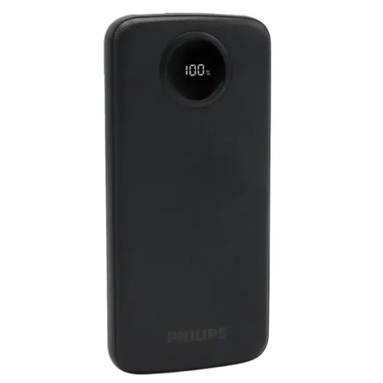 Philips DLP7712CB 10.000mAh PD Hızlı Şarj Dijital Ekranlı Siyah Powerbank resmi