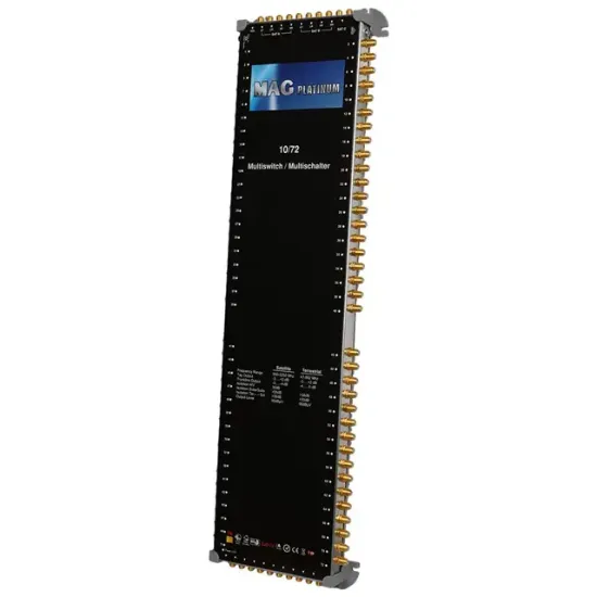 Mag Platinum MP 10/72 Multiswitch 10 Giriş 72 Çıkışlı Merkezi Hibrit 4K Ve 3D Destekli Uydu Santrali resmi