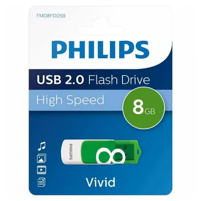 Philips Vivid FM08FD05B/00 8GB USB 2.0 Flash Bellek resmi