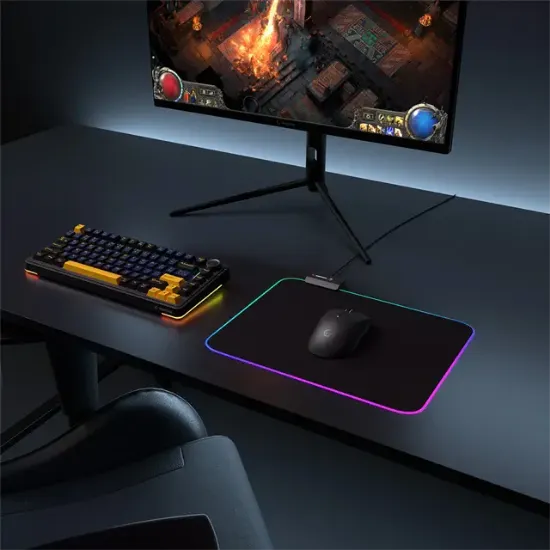 Rampage MP-23 Blitz M Rgb Ledli 252X328X3 Mm Siyah Oyuncu Mouse Pad resmi