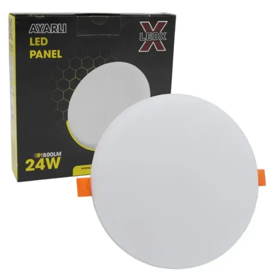 LEDX AL-AY24 24 Watt 2800 Lümen Genişlik Ayarlı Hareketli Raylı Yuvarlak Sıva Altı LED Panel resmi