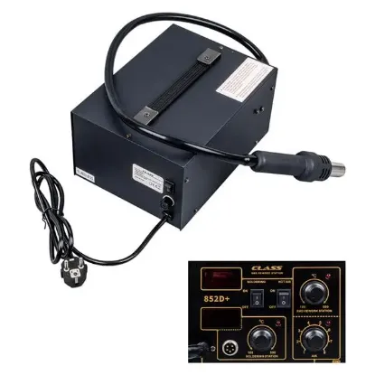 Class 852D+ Dijital Sıcak Hava Tabanca Üflemeli + Isı Ayarlı Havya Lehim İstasyonu resmi