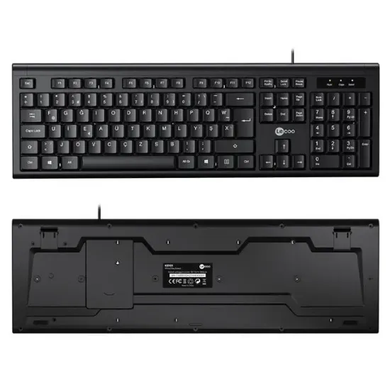 Lenovo Lecoo KB101 USB Kablolu Siyah Türkçe F Klavye (Numpadli) resmi