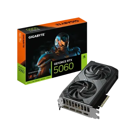 GIGABYTE RTX5060 WINDFORCE OC GV-N5060WF2OC-8GD 8GB GDDR7 128Bit  resmi