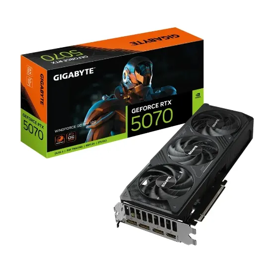 GIGABYTE RTX5070 WINDFORCE OC SFF GV-N5070WF3OC-12GD 12GB GDDR7 192Bit resmi