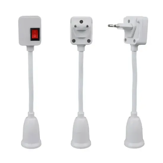 Ledx DY-105 Prizi E27 Duya Dünüştürücü Açma Kapama Anahtarlı Oynar Başlıklı Duy resmi