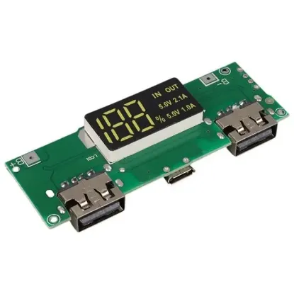 Weko WK-22851 Lityum Pil Powerbank Şarj Modülü Dijital Ekranlı İki Port 5V-2.1A resmi