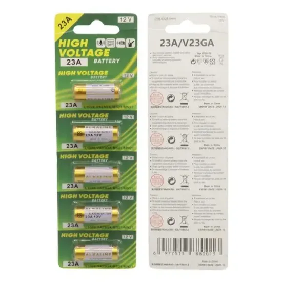 PowerMaster LR23A 12 Volt 23A Kalın Alarm Pili Alkaline Batarya (5'LI Paket) resmi