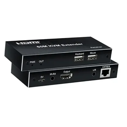Novacom NVC-KVM60 4K 60 Metre HDMI+USB+IR To Cat6 Kvm Extender resmi