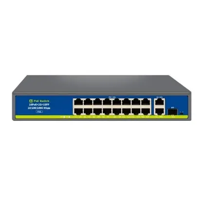 Novacom NVC-HIF1621GBL-C 16 Port 250W Full Gigabit PoE+ SFP Switch Uplink Metal Kasa resmi