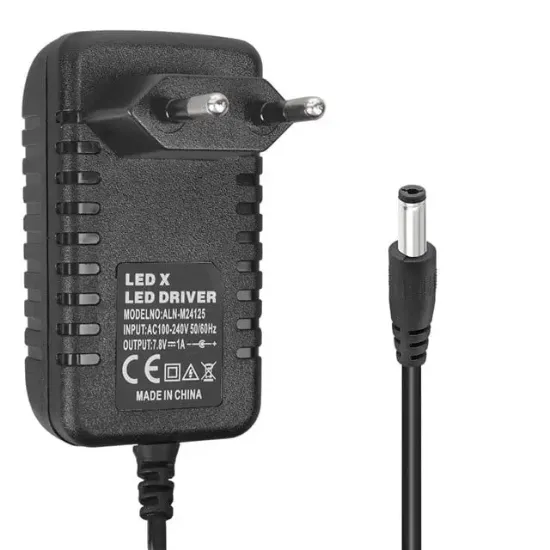 Powermaster Pm-16740 7.8 Volt - 1.2 Amper 5.5*2.5 Mm Uçlu Plastik Kasa Adaptör resmi